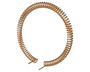 3D copper Induction heating coil, electric electronics part instrument for engineering assembling, or repair	