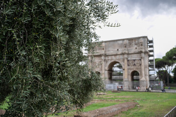 The Arch of Constantine (Arco di Costantino). .Triumphal arch Rome, Italy.