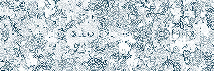 Line seamless pattern. Repeating brain pattern. Black turing shape isolated on white background. Repeated coral lines. Organic texture.