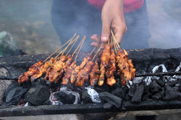 grilled meat on the grill