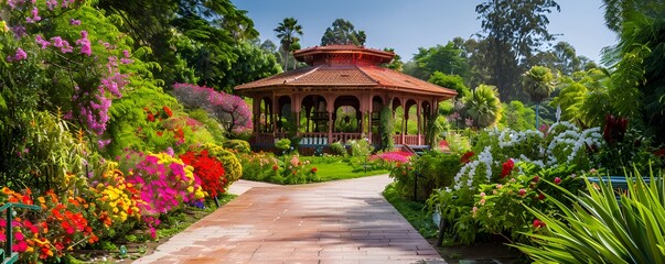 chinese temple in the garden
