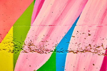 Vibrant Abstract Mural on Concrete Wall with Textured Details Motion Perspective © Nicholas J. Klein
