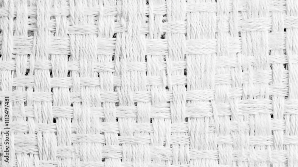 Aufkleber texture background woven linen fabric texture in soft white, featuring a subtle grid-like weave. ide
