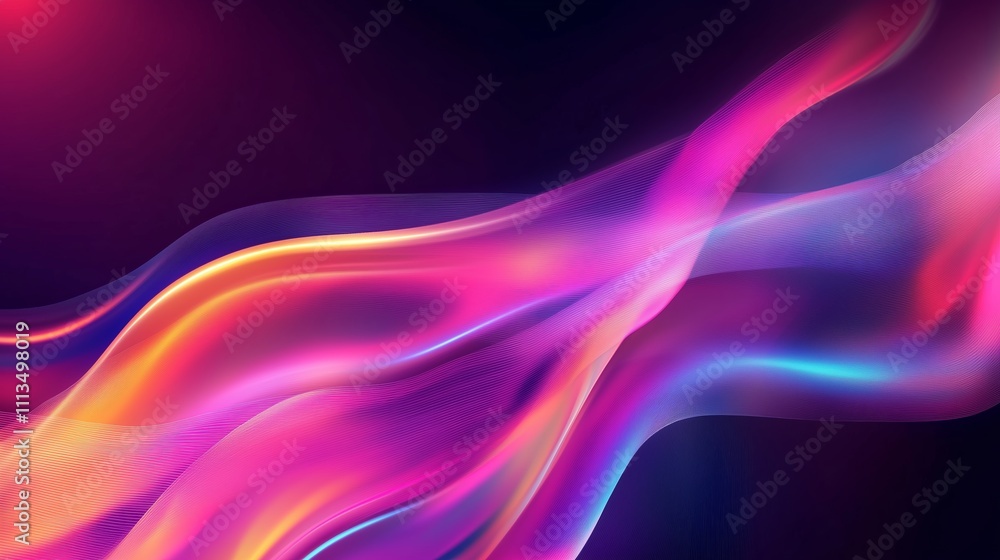 Poster colorful abstract swirls of light create a mesmerizing visual experience