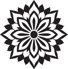 black and white flower