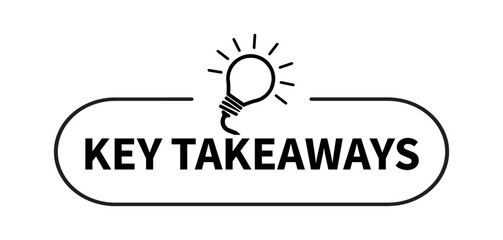 Key takeaways text on white background	