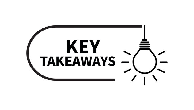 Key takeaways text on white background	