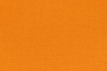 Orange fabric cloth texture for background, natural textile pattern.