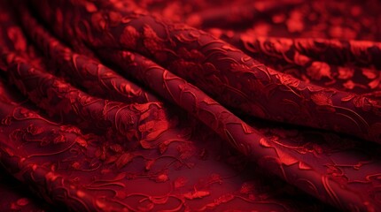 background of a luxury red fabric texture