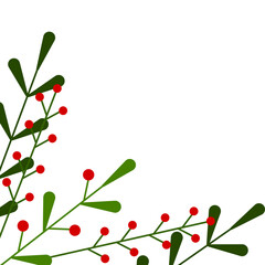 Christmas Leaves Corner