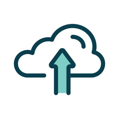 Get this amazing icon of cloud upload in modern style