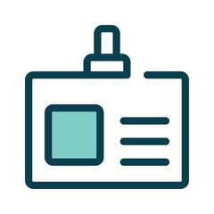 A badge symbolizing identification or access credentials vector design