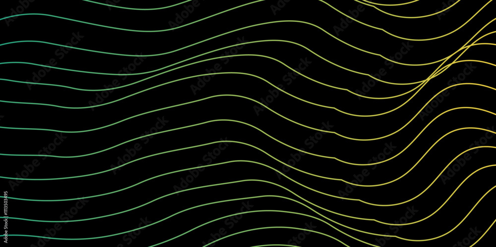 Poster abstract wavy line background with geometric composition. technology wallpaper. modern banner. eleme