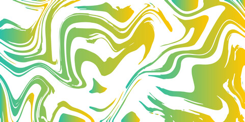 Abstract Green Liquefy wallpaper art design. Green and White wavy background. Marbleized Stripes With marble ink texture. Splash of paint. Colorful liquid. liquid dynamic swirl texture in Green and wh