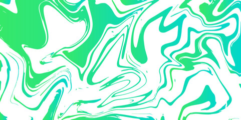 Abstract Green Liquefy wallpaper art design. Green and White wavy background. Marbleized Stripes With marble ink texture. Splash of paint. Colorful liquid. liquid dynamic swirl texture in Green and wh