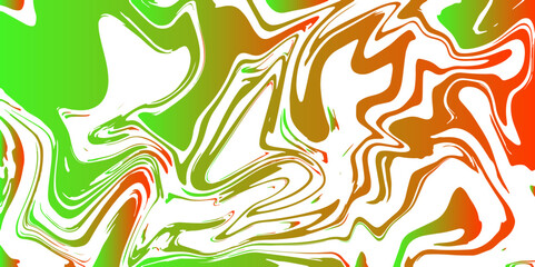 Abstract Green Liquefy wallpaper art design. Green and White wavy background. Marbleized Stripes With marble ink texture. Splash of paint. Colorful liquid. liquid dynamic swirl texture in Green and wh
