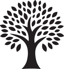 tree silhouette vector design ideal for various creative applications.