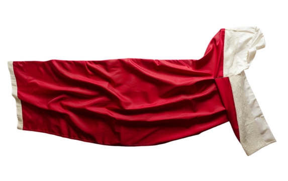 Vibrant Red White Church Sleeve Isolated On Transparent Background PNG.