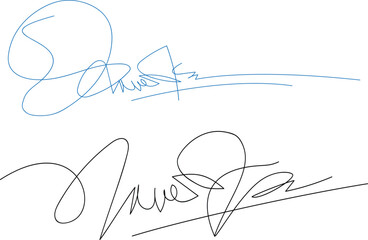 Handwritten Collection of Fake Scribble Signature in Ink, Abstract handwritten signature, set imaginary scribble, Business set of inked autographs. Autographs handwritten. Document Signature Ideas.eps