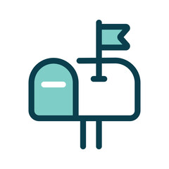 Take a look at this amazing icon of mailbox in modern style