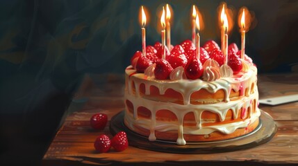 Birthday Cake with Candles