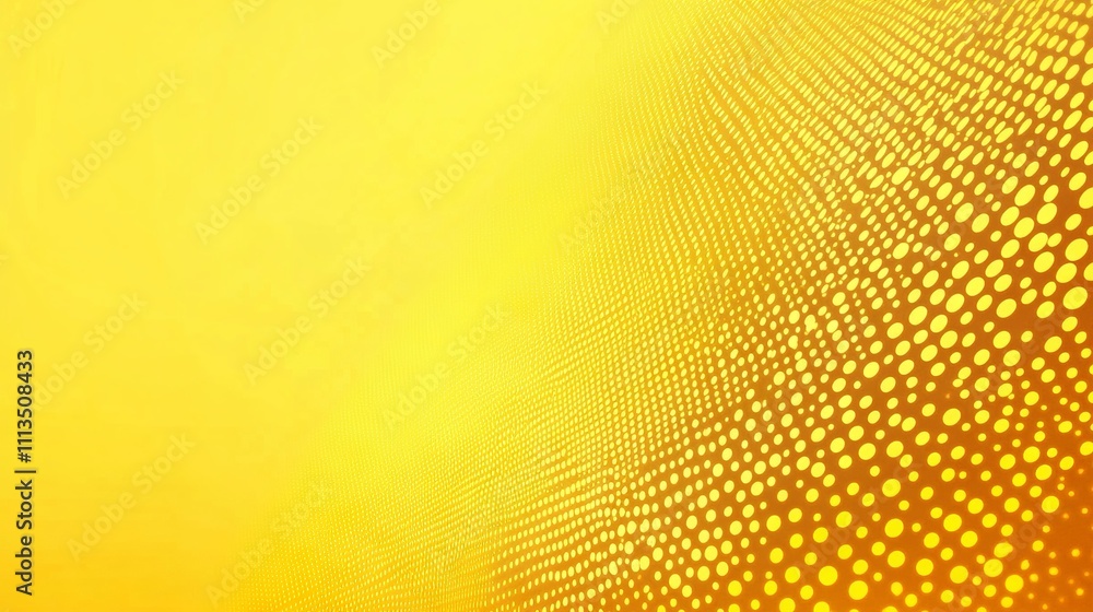 Poster modern bright yellow halftone backdrop with dynamic design and abstract patterned texture