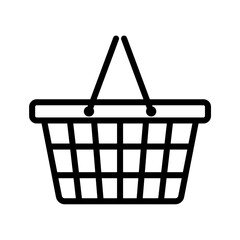 Shopping cart line icon for web and apps