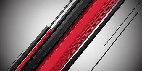 Obraz premium Red, white and black themed abstract background with random lines in different size and color, wallpaper backdrop modern stylish illustration