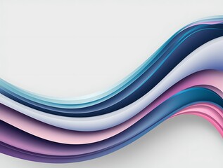Fototapeta premium Purple and blue abstract background wallpaper on white screen illustration design, random waves of unique colors
