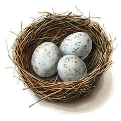 Obraz premium eggs in a nest