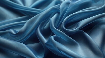 Obraz premium Blue color Abstract background of a semitransparent silk fabric