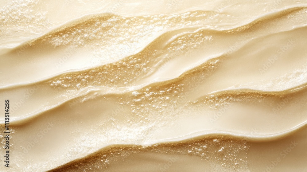 Poster creamy texture with bubbles on smooth surface for background use