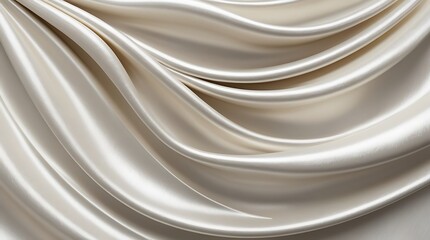 Obraz premium Cream and white waves of swirling abstract background liquid, random seamless pattern wallpaper