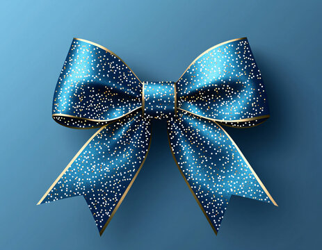 Blue Glitter Bow - Powered by Adobe