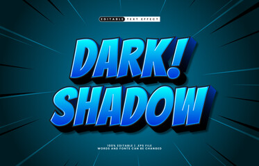 dark shadow editable text effect with a game and horror text style