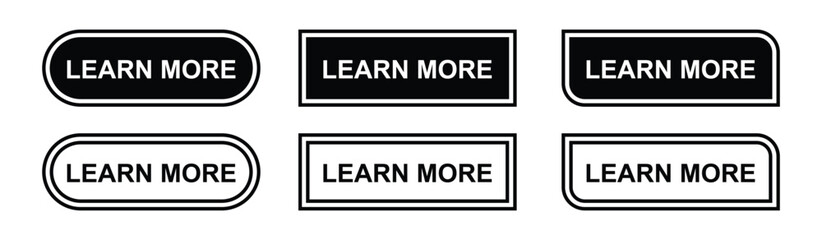 Learn more button icon, vector illustration