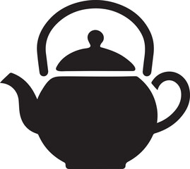 tea pot silhouette vector art, ideal for branding and graphic design.