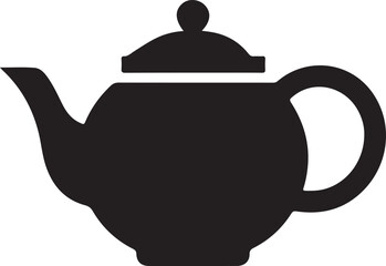 tea pot silhouette design for creative graphic applications.