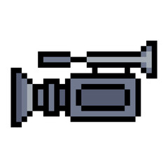 Digital video camera in pixel art style