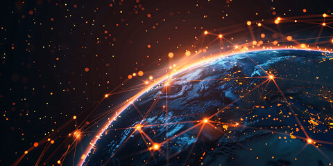 Obraz premium Global Network Connections