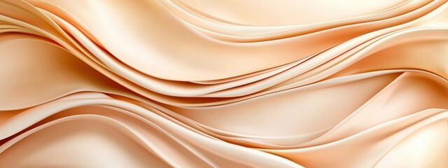 Obraz premium A long, curvy, tan fabric with a pattern