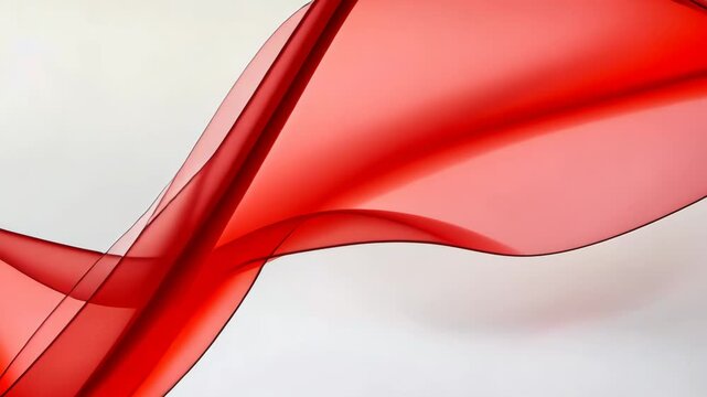 Abstract red wave on light background