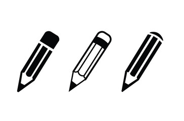 Pencil icon set. Vector illustration
