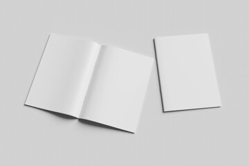 Blank magazine brochure for mockup - perfect 3D  rendering