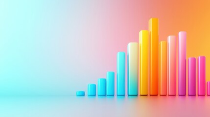 Fototapeta premium A colorful chart with a blue background