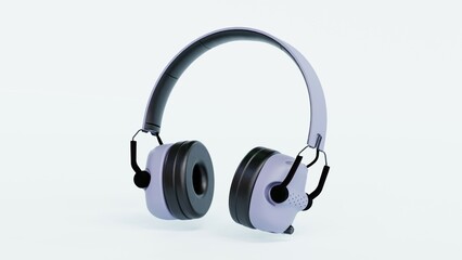 Realistic 3D gaming headset with a sleek over-ear design and detachable microphone. Perfect for e-commerce, branding, advertising, and presentations. High-resolution, modern, and professional visuals