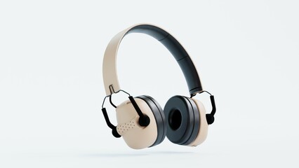 Realistic 3D gaming headset with a sleek over-ear design and detachable microphone. Perfect for e-commerce, branding, advertising, and presentations. High-resolution, modern, and professional visuals