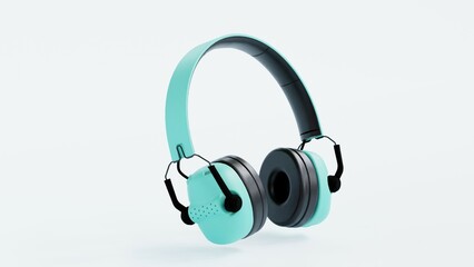 Realistic 3D gaming headset with a sleek over-ear design and detachable microphone. Perfect for e-commerce, branding, advertising, and presentations. High-resolution, modern, and professional visuals