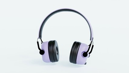 Realistic 3D gaming headset with a sleek over-ear design and detachable microphone. Perfect for e-commerce, branding, advertising, and presentations. High-resolution, modern, and professional visuals