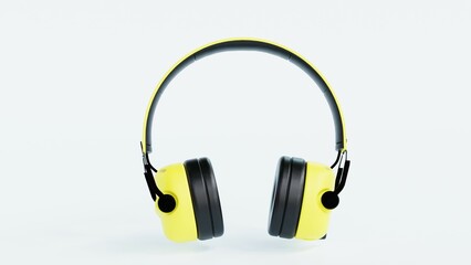 Realistic 3D gaming headset with a sleek over-ear design and detachable microphone. Perfect for e-commerce, branding, advertising, and presentations. High-resolution, modern, and professional visuals